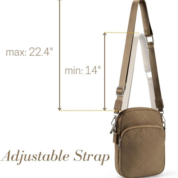 Elegant Quilted Crossbody Bag - Lightweight Women's Purse with Magnetic Closure - Picture 7 of 8